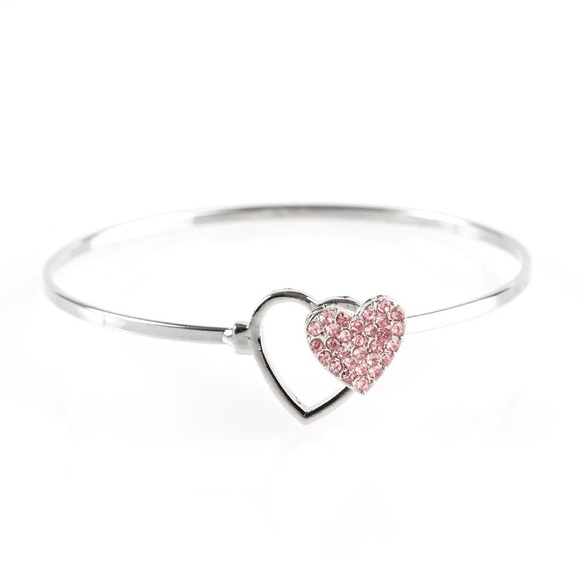 Valentine Vixen Pink Heart Dainty Bracelet - Picture 2 of 2